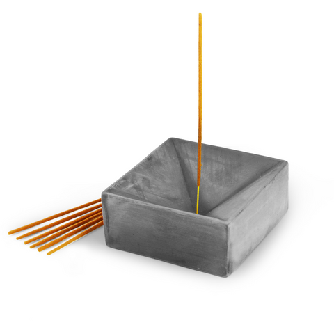 Cement Incense Holder - Large Cube