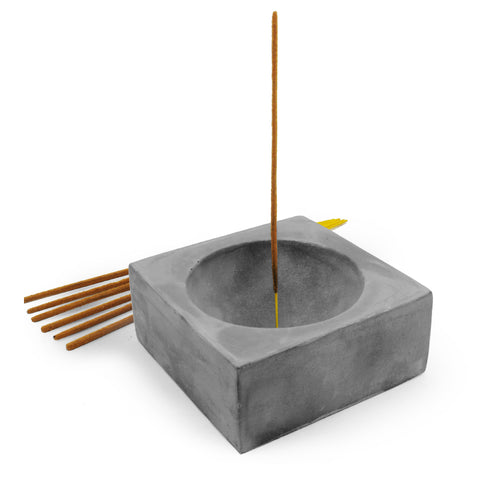 Cement Incense Holder - Square