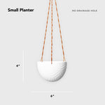 Ceramic Hanging Planters - 1pk Small White