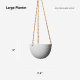 Ceramic Hanging Planters - 2pk Large Gray