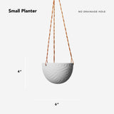 Ceramic Hanging Planter - 1pk Small Light Gray